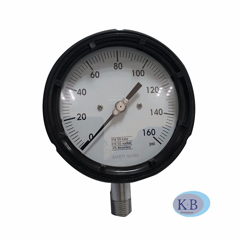 Solid Front Industrial Safety Black Solid front Process Gauge Plahvatuskindel survemõõdik