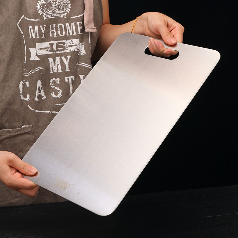 Kodune mini 304 316 FDA roostevaba terase lõikelaud, köögi roostevaba terase lõikelaud