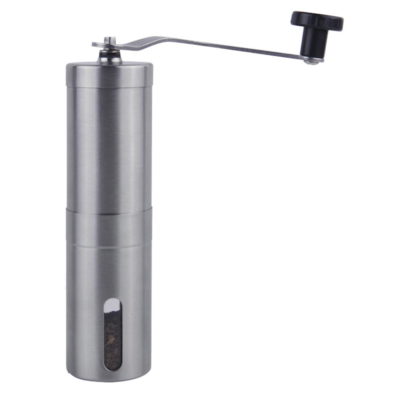 Roostevaba teras Juhtmeta Kaasaskantav Käsitsi Kohv Grinder Conical Burr Hand Coffee Bean Grinder Measuring Brush Spoon