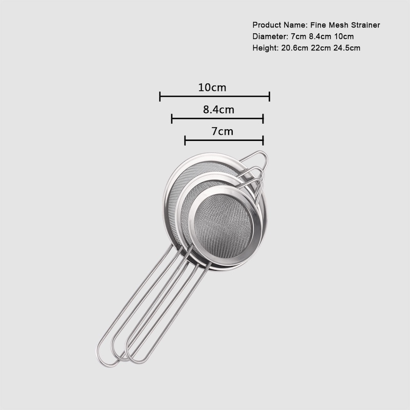 Uirlisí Bácála MÉID BHEAG / Criathar Plúr Cruach Dhosmálta ríomhaire boise / Strainer Cistine