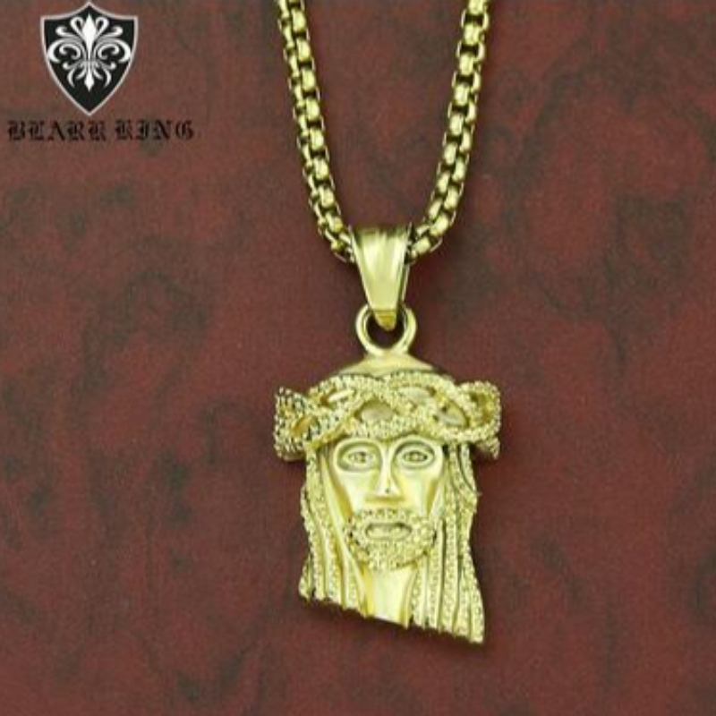 Retro ehted Euroopa ja Ameerika retro isiksuse Jeesus portree roostevaba teras 18K Gold Men\ Pendant retro Jesus portree Pendant