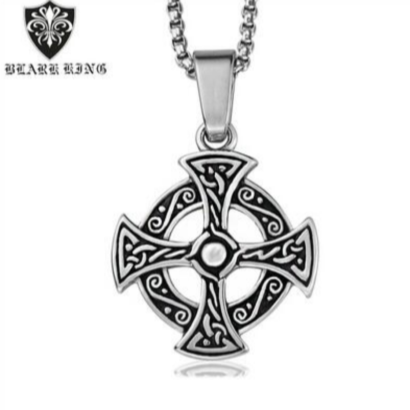 Personaliseeritud ehted Korea moemehed s Stainless Steel Cross Pendant tag Retro Pattern Cross Pendant