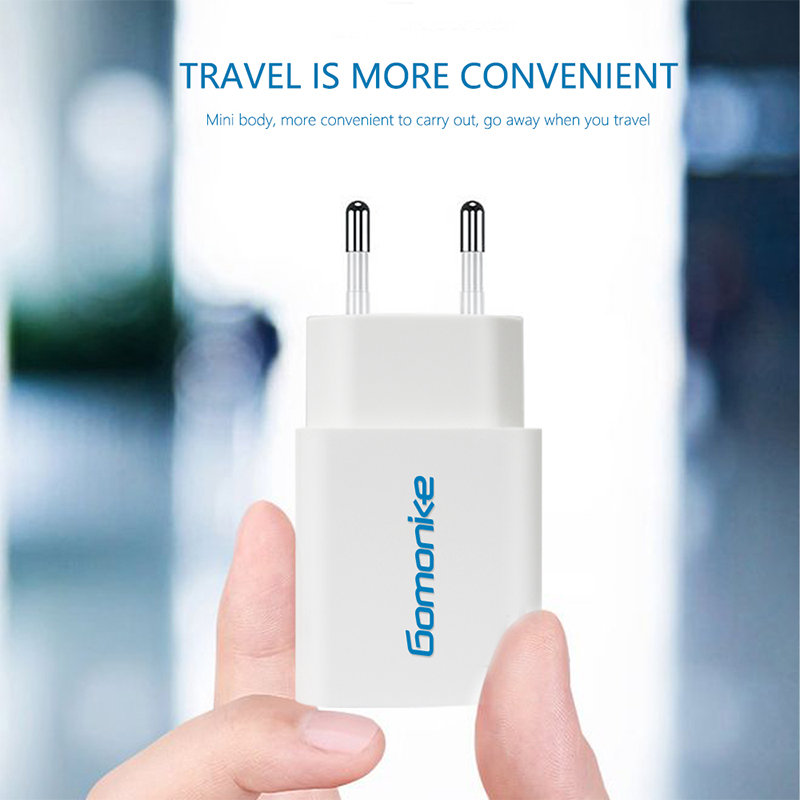 Cuibheoir Breiseán Eorpach, 2.1A Dé-Charger Balla USB Comhoiriúnach le Fóin iPhone, Samsung, LG, Android