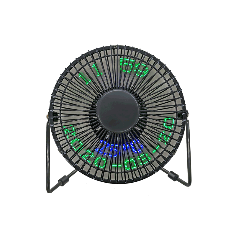 Deasc USB LED Teachtaireacht Fan 6 Inch Taispeáin Dath Aonair agus Dath (6C)