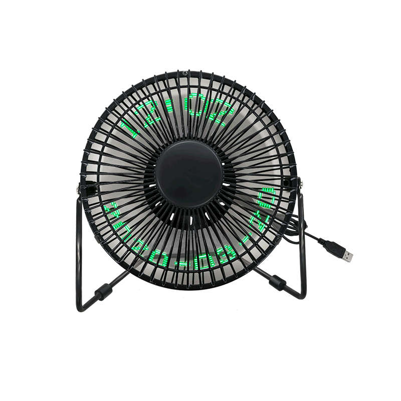 Deasc USB LED Teachtaireacht Fan 6 Inch Taispeáin Dath Aonair agus Dath (6C)