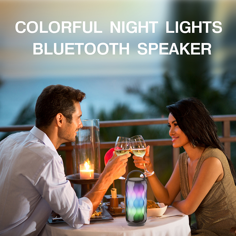 Cainteoir Gan Sreang Mood Light bluetooth Cainteoirí Beaga le Cainteoir Mini Sliotán Cárta TF