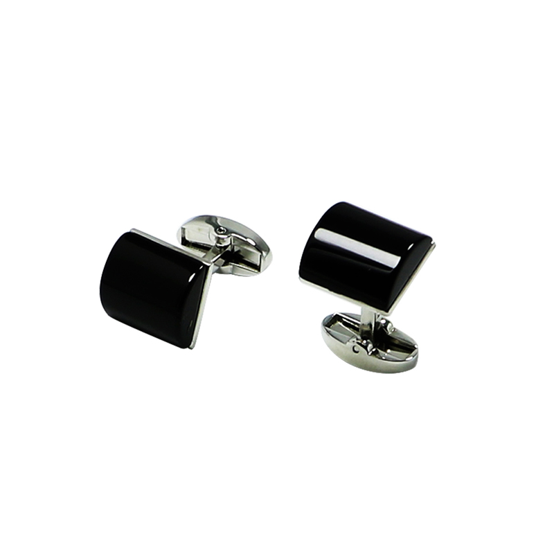 Black Agate Men s Shirts Cuff Links