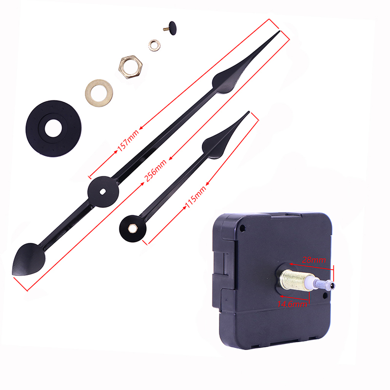 HR1688 Gluaiseacht clog dubh grianchloch 23mm agus lámha clog mór