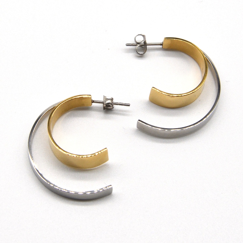 Roostevaba teras C-tüüpi Earring rfbear0165