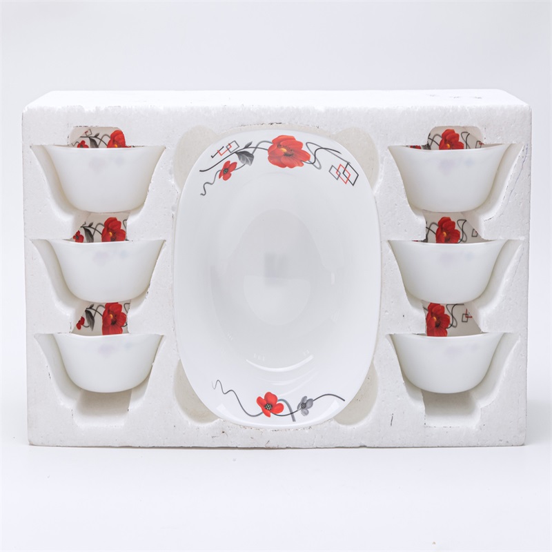 7F &õhtusöök Set Heat Resstanstanstant Opal Glassware