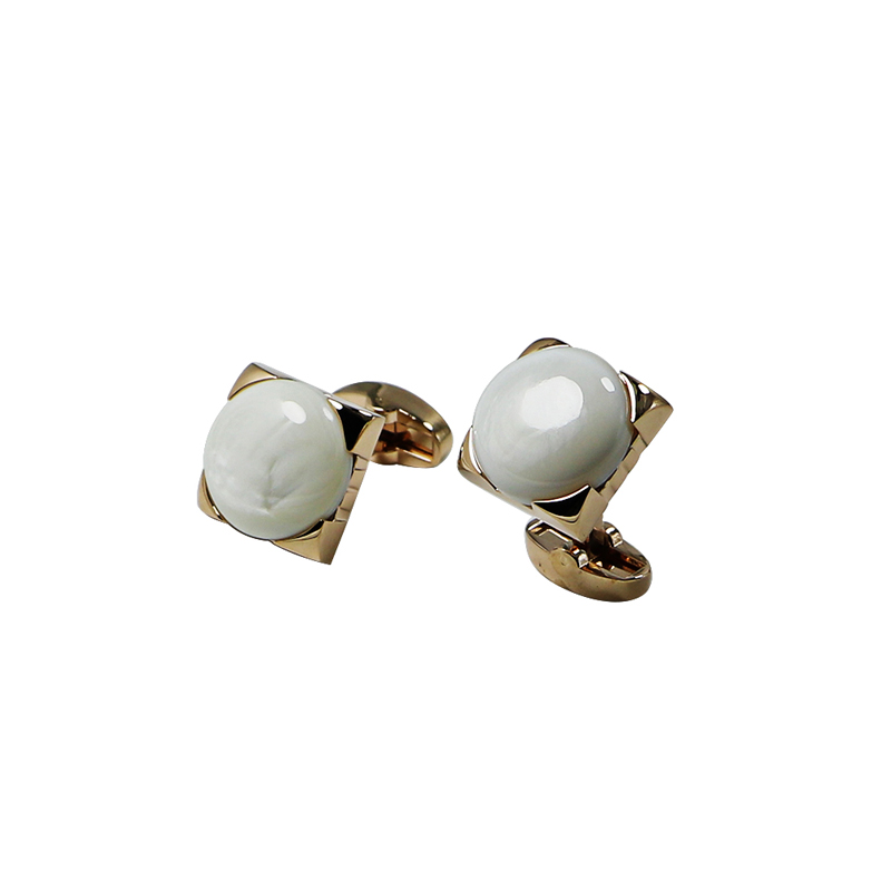 Pärl Goldi ema Plated Square Shritis Cuff Links