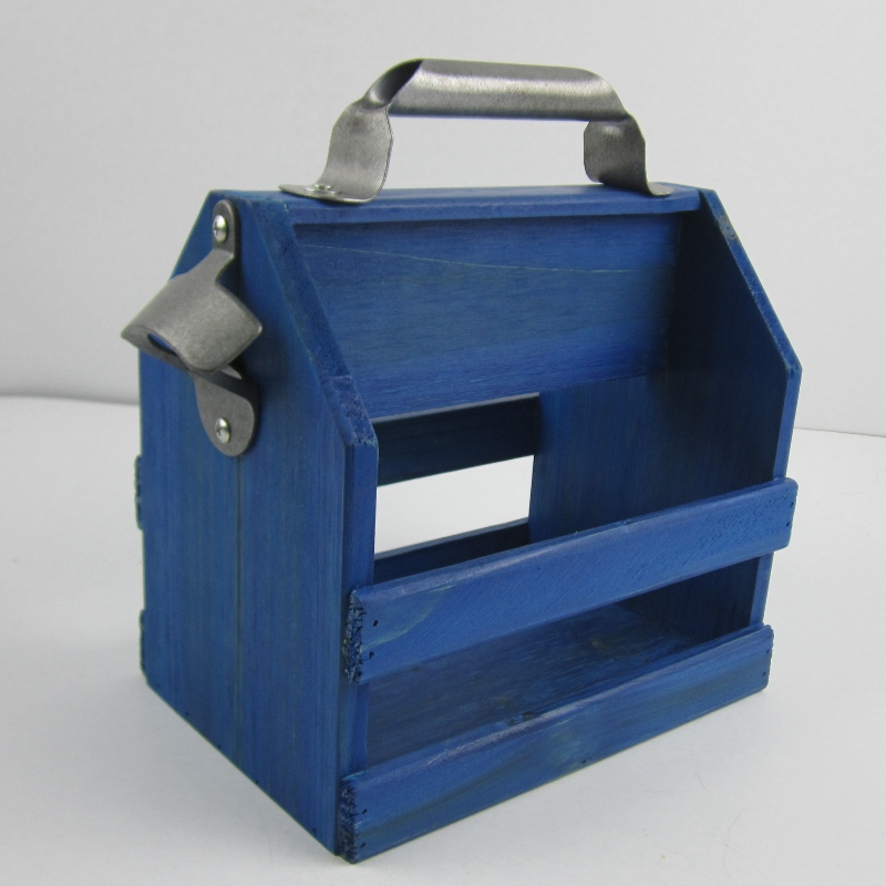 Caddy Buidéal Beoir Adhmaid 6-phacáiste le Opener