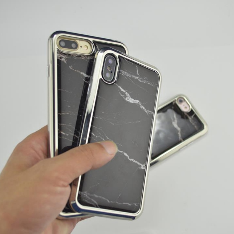 PC electroled two-in-one iphone for the Plus Marble, drop gel case iphone EX tehary customation