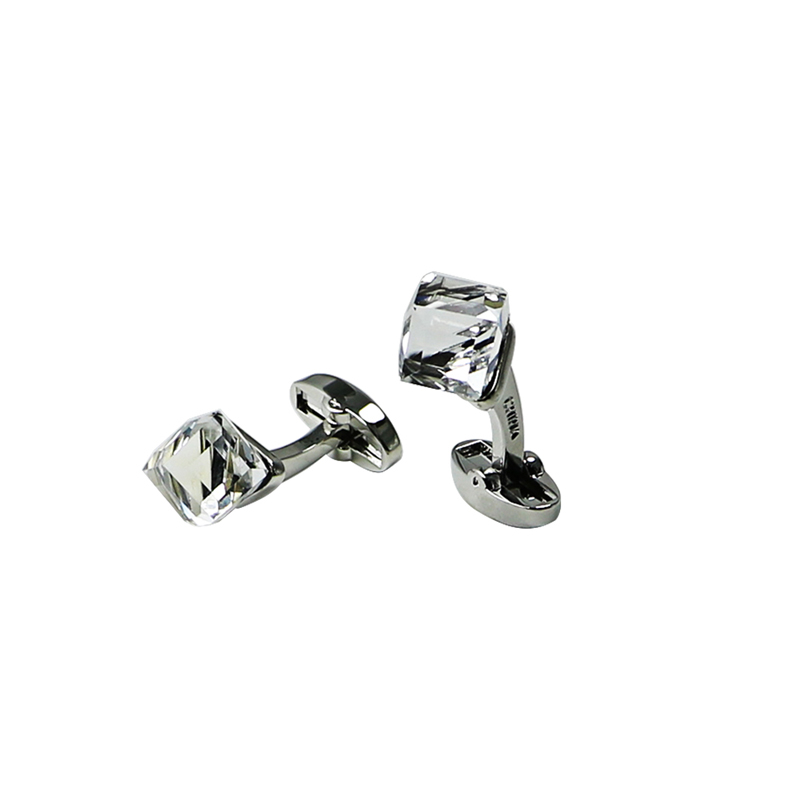 Crystal Silvertone ülikond Cuff lingid