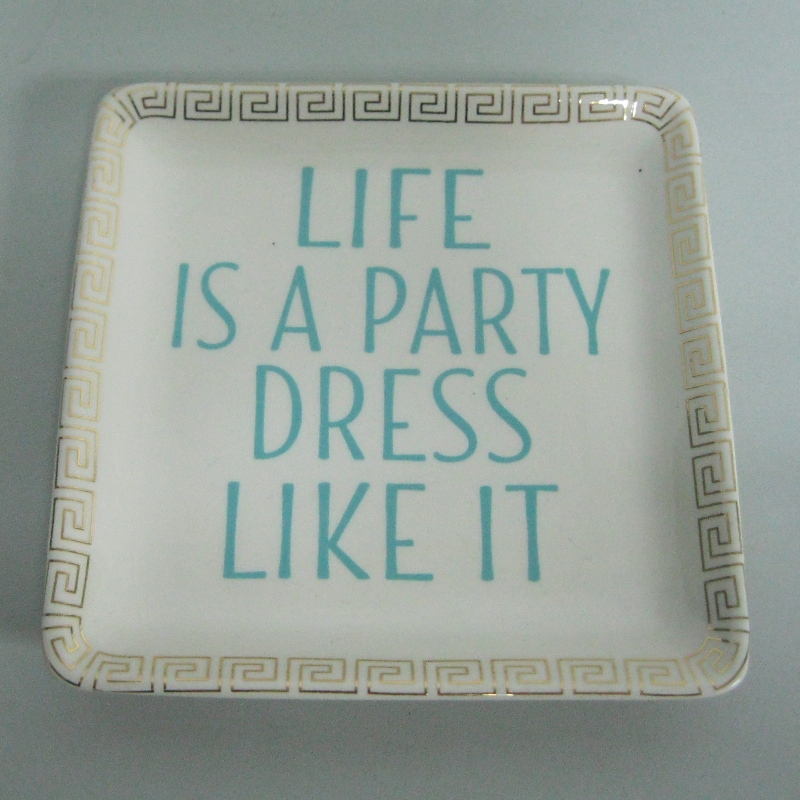 Gold Metal Decal Ceramic Plate õhtusöök Dekoration Plate 4.5