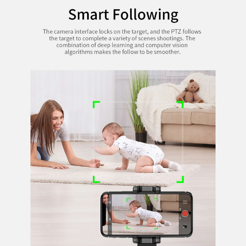 Mobiiltelefoni intelligentne PTZ näo äratundmine automaatsel jälgimisel ja jälgimisel stabilisaatori pihuarvuti käepigistuse vastu tulistamiseks kasutatav peamine otsevideo