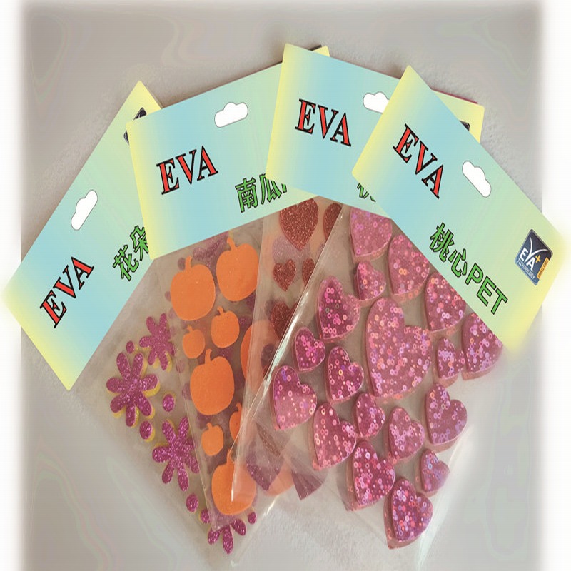 Foom kleebised PET Foam Glitters PET Foam Hearts PET