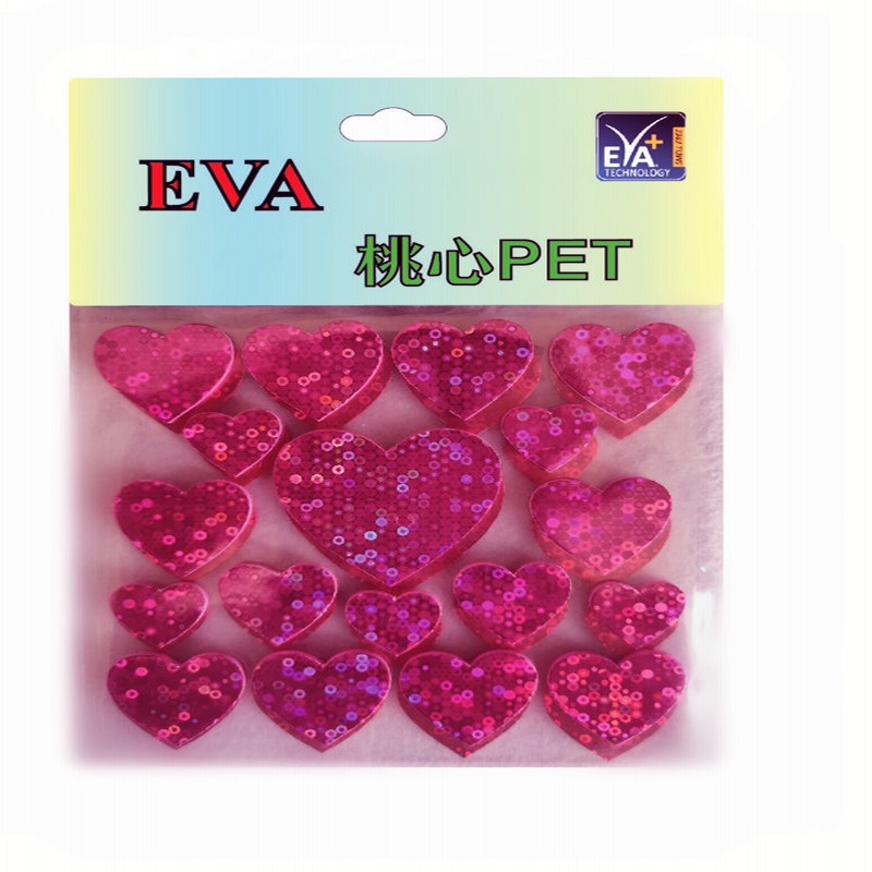Foom kleebised PET Foam Glitters PET Foam Hearts PET