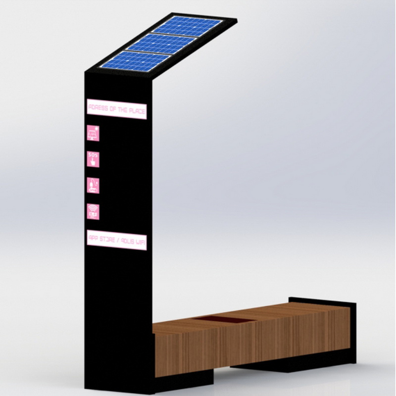 Binse Lasmuigh Gréine Gearradh USB Wifi Cruach Dhosmálta le Taispeántas LED