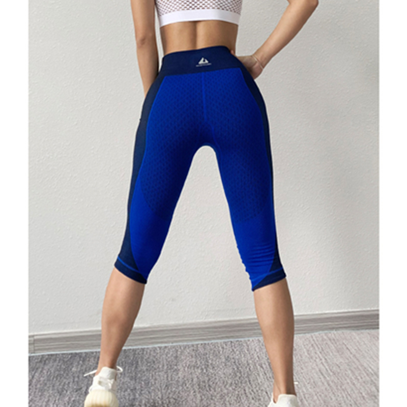 Luiteoga yoga preab ard cromáin tapa tirim breathable agus slimming cromáin ardaitheoir waist lár léim pants aclaíochta aclaíochta do mhná an tsamhraidh