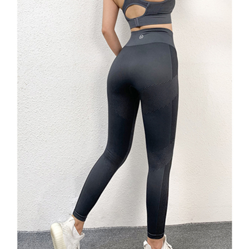 Pants spóirt oiliúna mear tirim na mban pants waist ard daingean ag rith yoga folláine fómhar