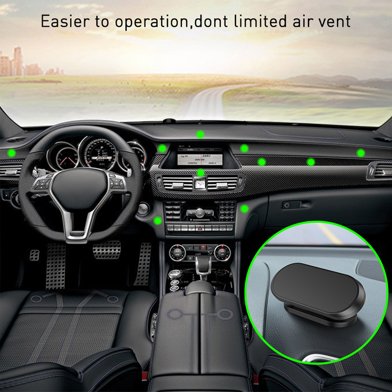 Sealbhóir Fón Carranna Maighnéadach 360 ° Sealbhóir Gluaisteán Rothlaithe Seastán Fón Maighnéad oiriúnach 4.0-6.4 orlach do samsung, Seastán Fón iphone