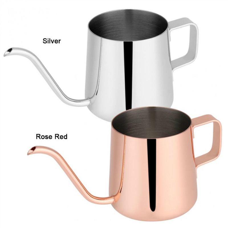 Doirt Láimhe Gooseneck Cruach Dhosmálta ar Ardchaighdeán Thar Pota Caife 250ml 350ml 600ml