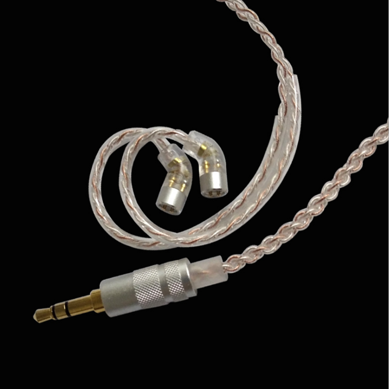 Kohandatud Jaapani vaskpaar-Sparrow EM2 mikrofoni kõrvaklappide uuendamise traadiga 0.78 MMCX/C-tüüpi hõbedaga kaetud vasest kõrvaklappidest traat