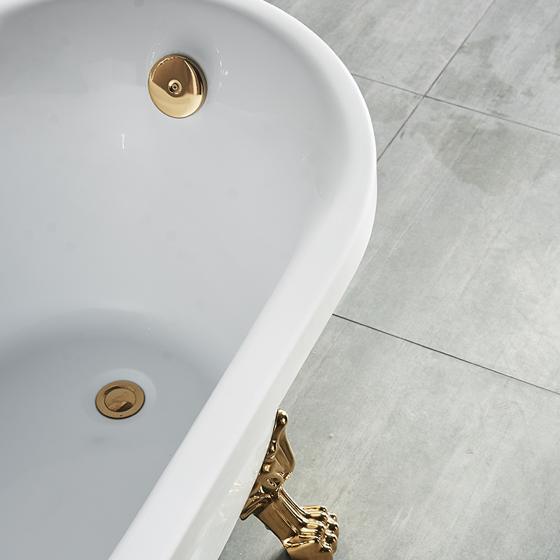 Feadán Folctha Bathtub Aicrileach Crúibe Foot Aicrileach Clasaiceach Neamhspleách d'Aosaigh Ardchaighdeáin