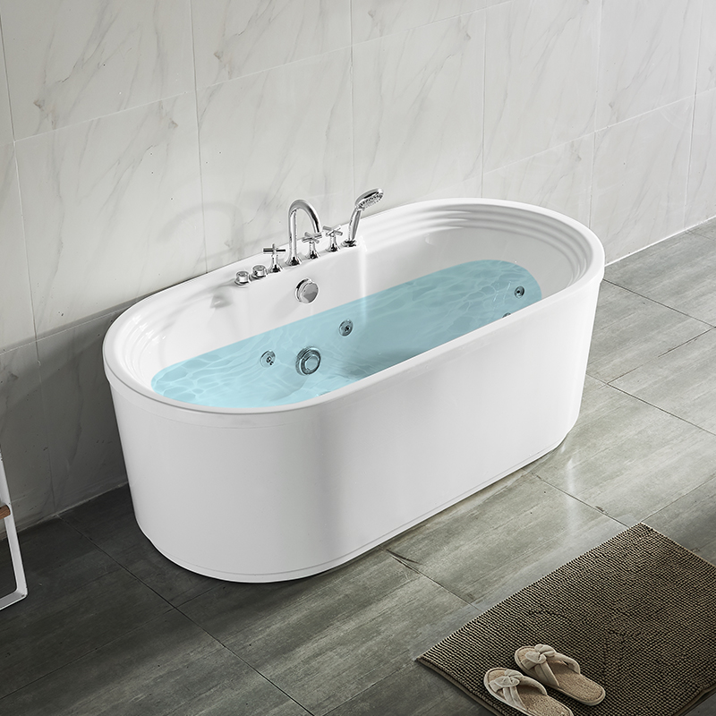 Bathtub clasaiceach ABS Bathtub den Chaighdeán is Fearr le scairdeanna agus faucets práis