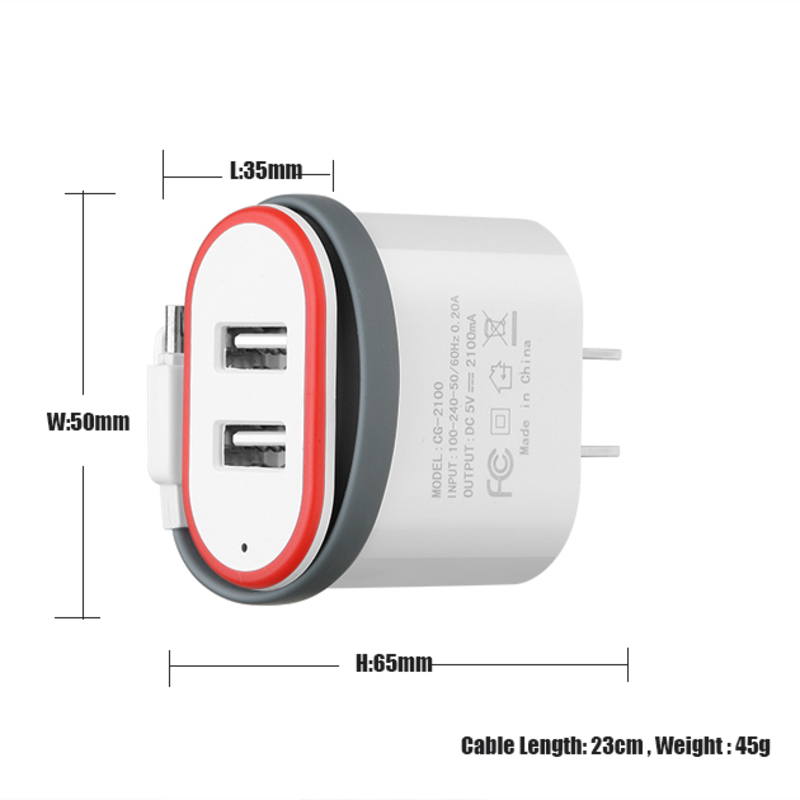 Lógó OEM Na Gabhálais Soghluaiste is Déanaí Super Fast Quick Quick Plug 5V USB Charger Do Android Phone Charger USB USB Charger