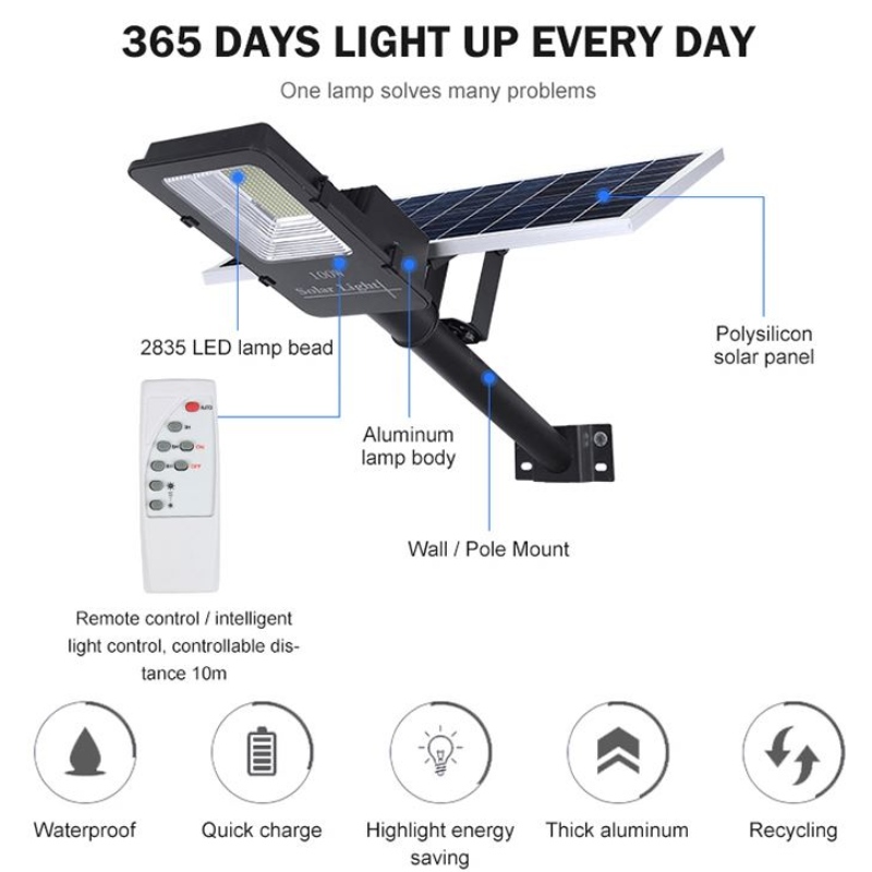 SMD 60w 100w 150w 200w 300w Solar Led Street Lamp