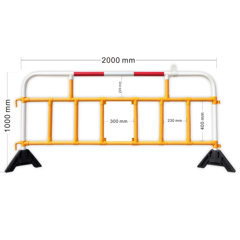 Barrera de drafftfico Valla de control de multitudes Barrera SEPARADOR DE CARRETERA APILABLE