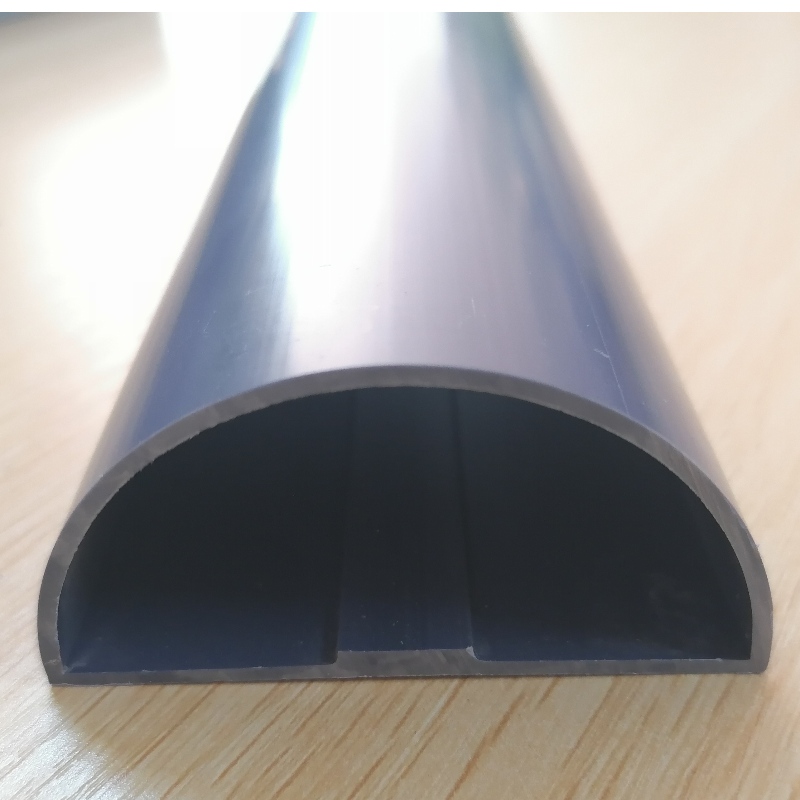 Kõverdatud PVC D- kujuline plastikkanal poolring toru profiil