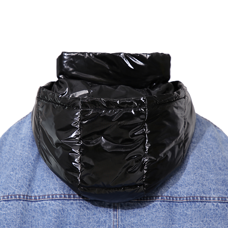 Ladies'shilling kangas kapuutsiga kaheosaline disainer soe mantel / down vest