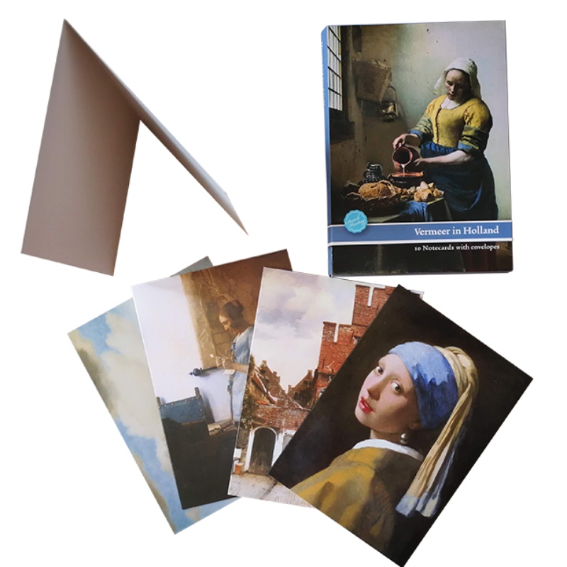 Tervitamiskaart Johannes Vermeer Painting, Kutsekaart sisaldab Valgeid Ümbrikuid.Kohandatud disain