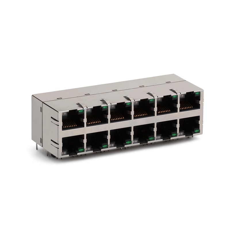 RJ45,2X6 (Scagaire), LED, Cás Sciath