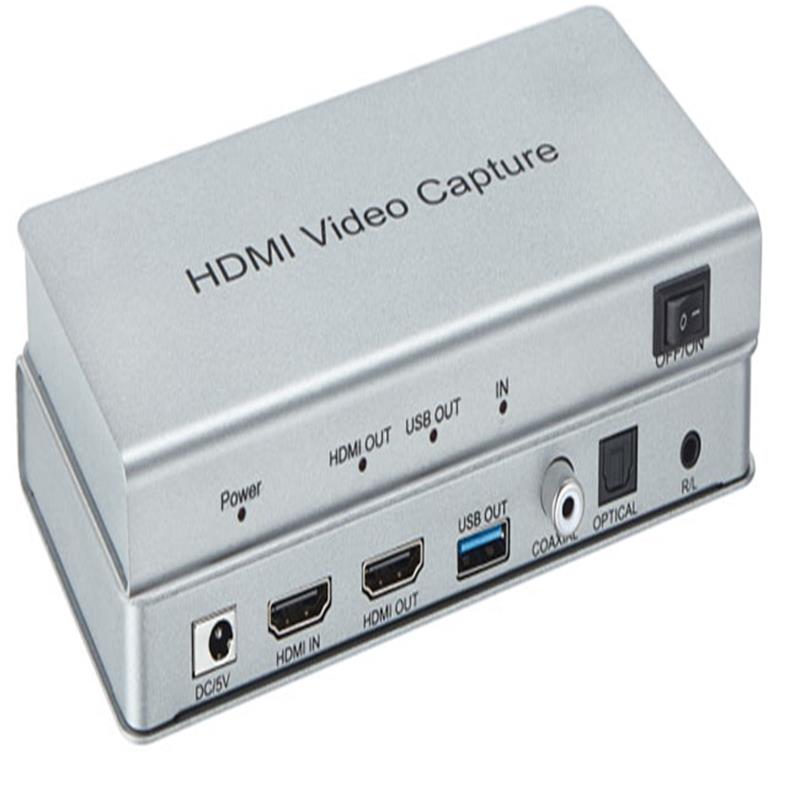 Gabháil Físe USB 3.0 HDMI le Lúb HDMI, Comhaiseach, Fuaime Optúil
