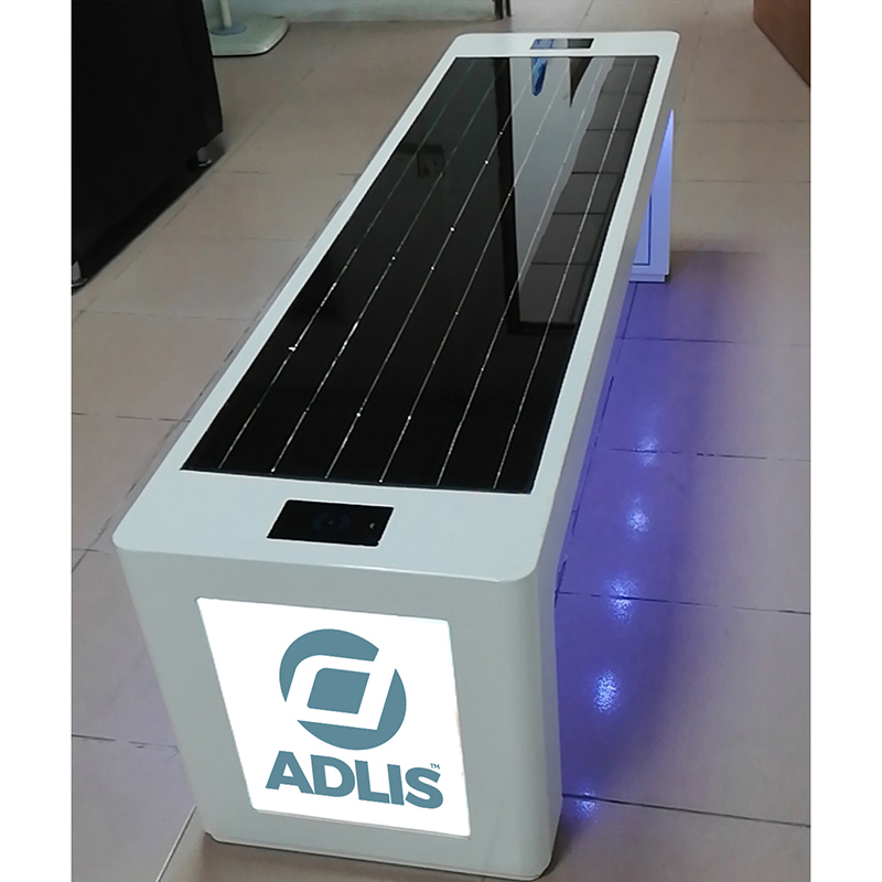 USB Phone Charger Outdoor Street Mööbel Solar Powered Smart Garden Bench