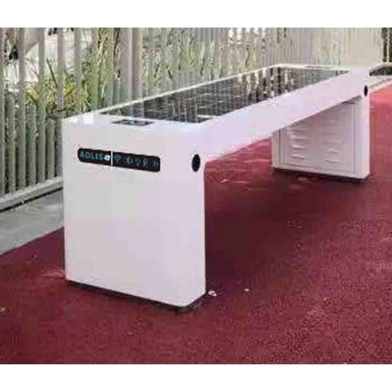 USB Phone Charger Outdoor Street Mööbel Solar Powered Smart Garden Bench