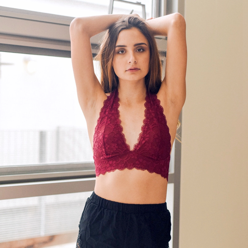 GA-5234 Grace Grace Girl Lása Halter Barr Bralette Mórdhíola