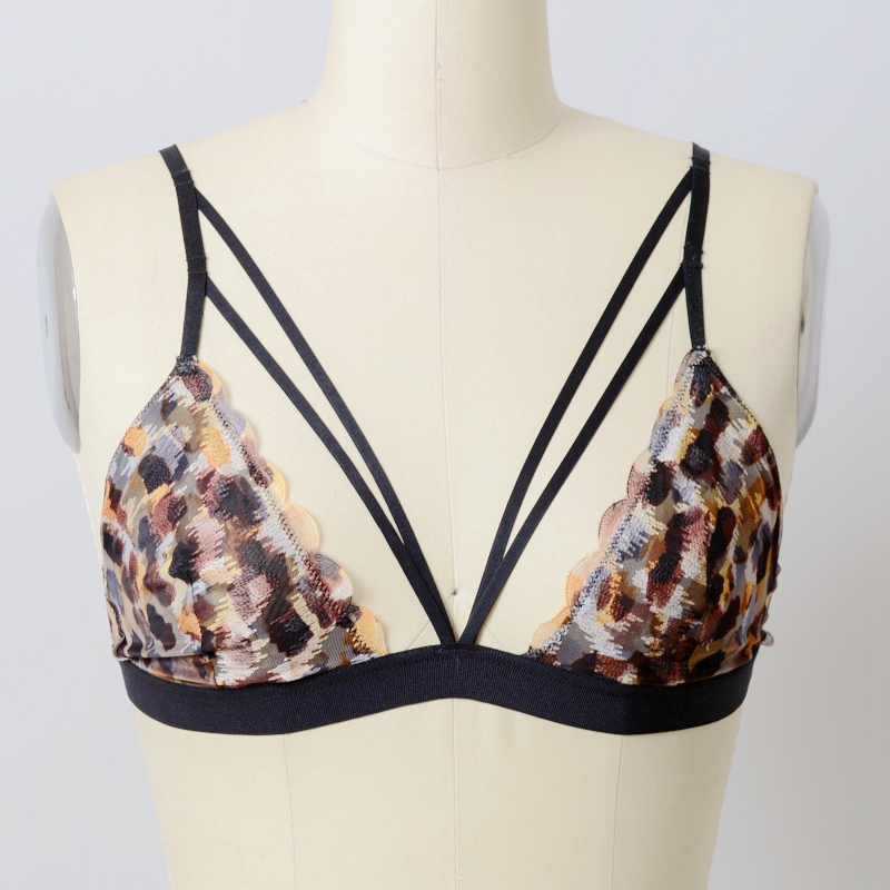 GA-5498 GRACE GRACE LORPARD Liopard Strappy Bralette Mórdhíola