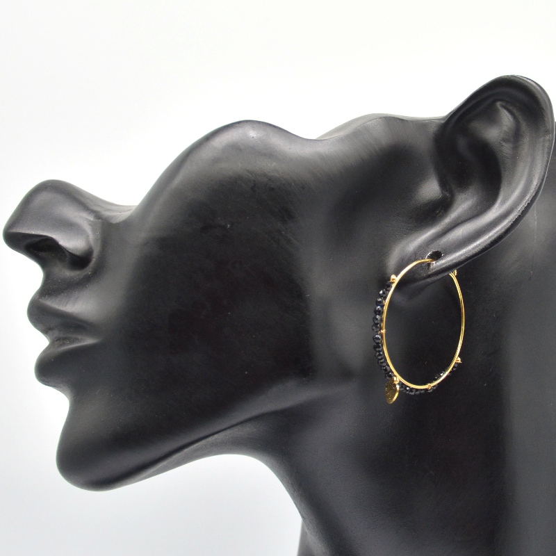 Fáinní cluaise, coirníní caith, stíl eitneach, retro, stíl bohemian, cluaise ciorcail, stíl na mban, stíl bohemian réalta, pendant, monarcha próiseála seodra Ruifanbao na Síne