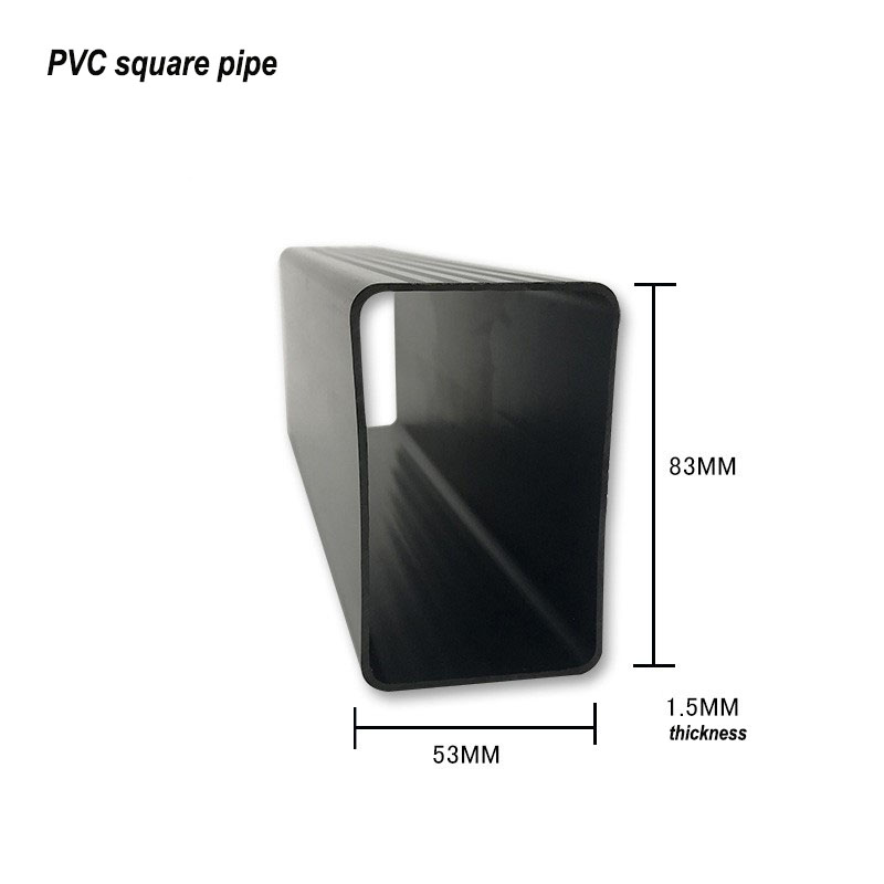 PVC Hollow Tube Cearnóg Dronuilleogach Plaisteacha Próifílí Próifílí Píobáin Píobáin Píobáin