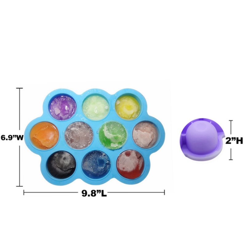 Silica geel 10-ne augune, mis täiendab toidulaua jääkasti jääkatte vormimist imiku täiendava toidukarbi jaoks