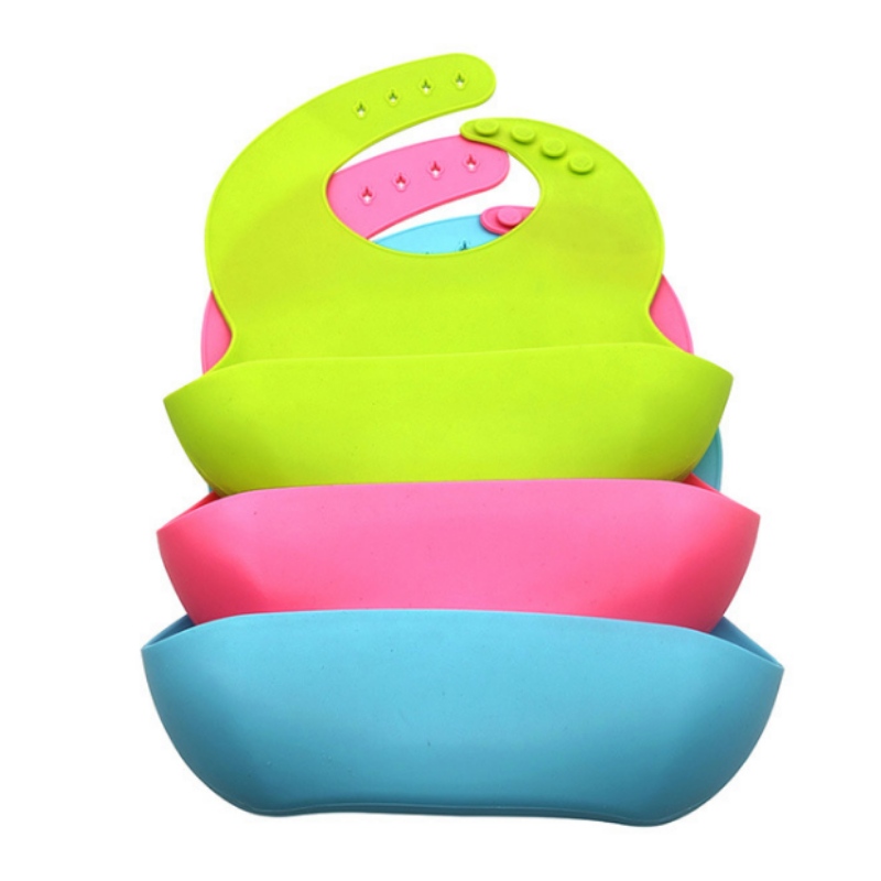Silikoon integreeritud ovaalne smiley plaat Silicone Baby Bib laste naerunägu plaat