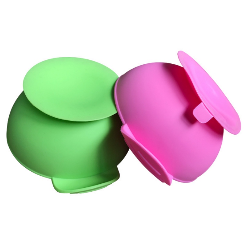 Silikoon integreeritud ovaalne smiley plaat Silicone Baby Bib laste naerunägu plaat