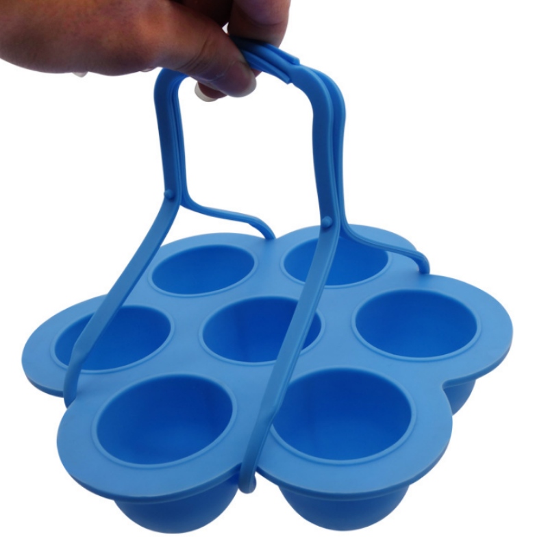 Láimhseáil bosca bia cúlpháirtí glóthach shilice 7 bpoll, múnla císte silicone, eangach oighir