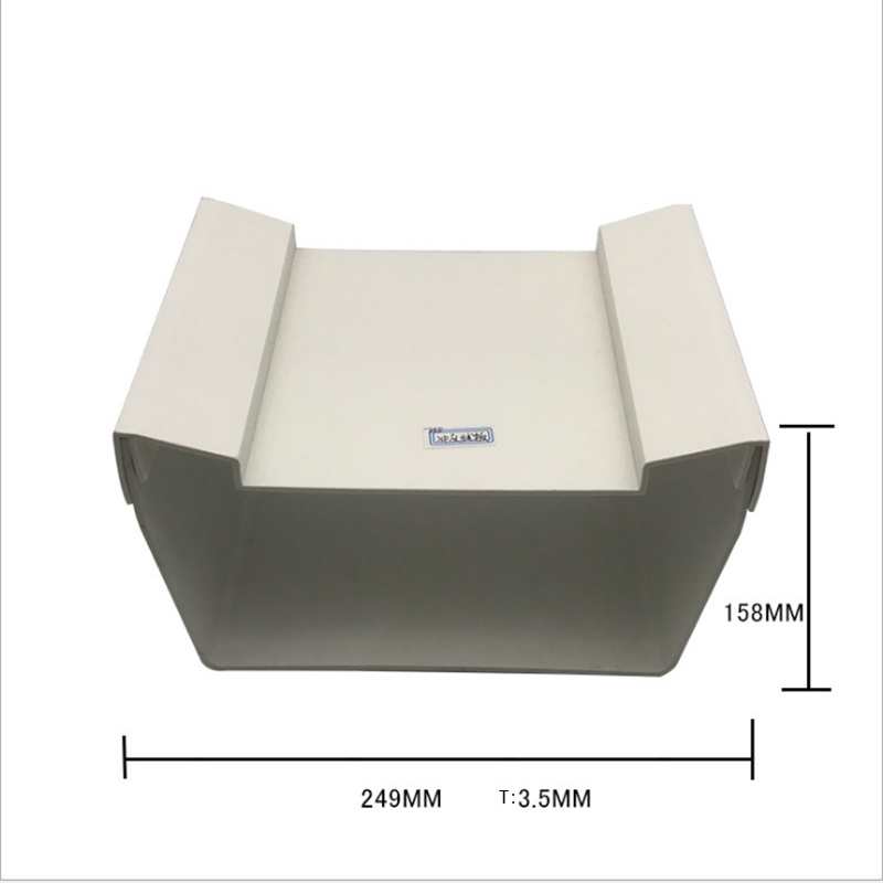 Kohandatud PVC plastist profiile ekstrusioonruudukujuline toru vesijoad Truugh PVC plastikust vesikardi seinaservade soonte jaoks