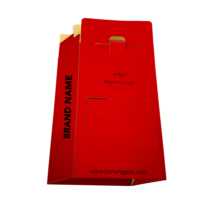 Bosca Pacáistiú Dearg don Fhíon le seoladh